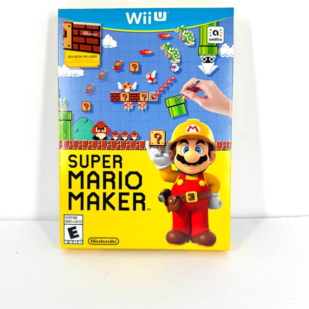 Nintendo Wii U Super Mario Maker Big Box Edition Complete‎ Idea Book Disc Tested